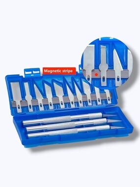Precision Cutting Knife Set Hand Tools Art Hobby Craft Non Slip 13 Pieces